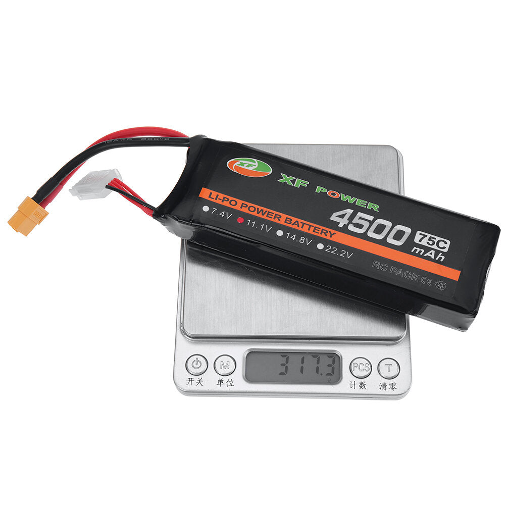 xf power 11.1v 4500mah 75c 3s lipo-batterij xt60-stekker voor rc-auto