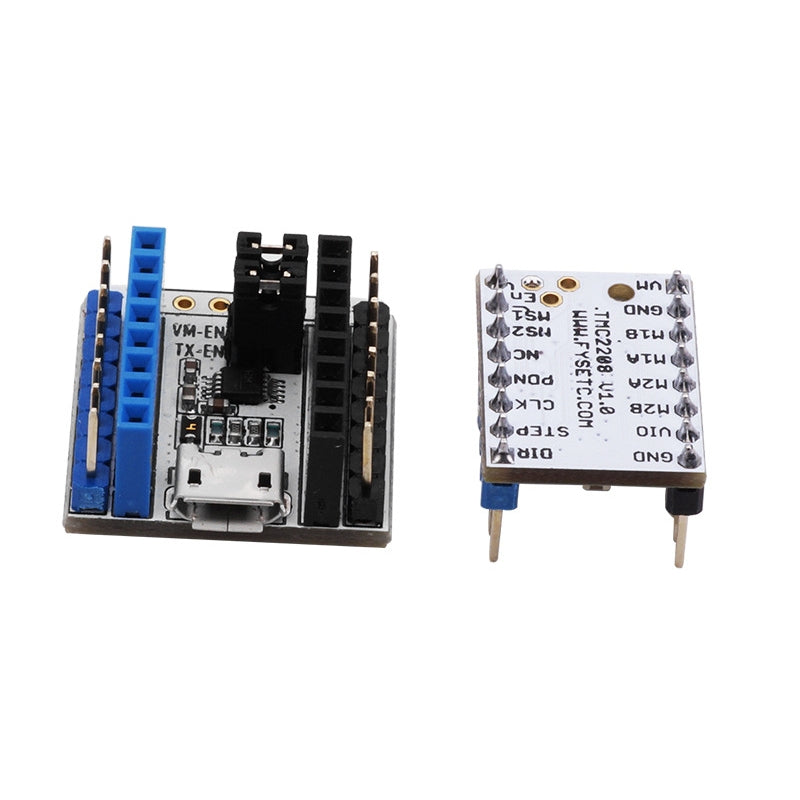 tmc2208 v1.0 stepper stappen motor driver tester module met stapelbare headers test of flash parameter