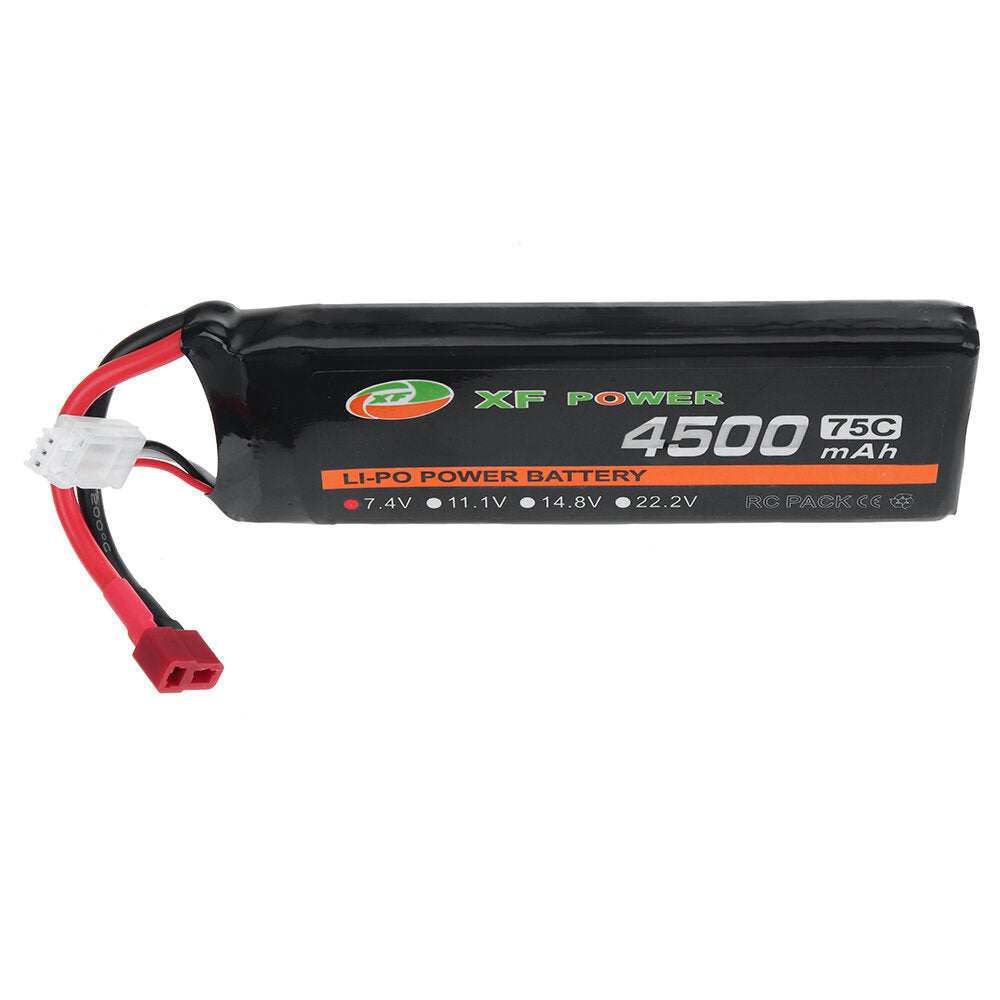 xf power 7.4v 4500mah 75c 2s lipo-batterij t deans-stekker voor rc-auto