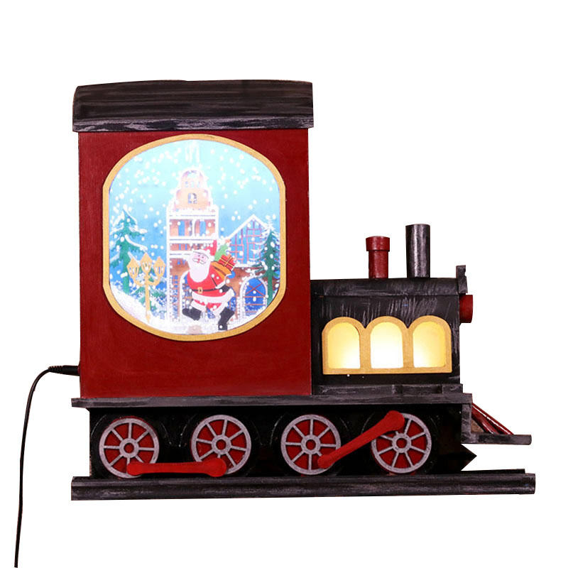 kerstmis party home decoration opknoping sneeuwval muziek locomotief speelgoed voor kinderen kinderen gift