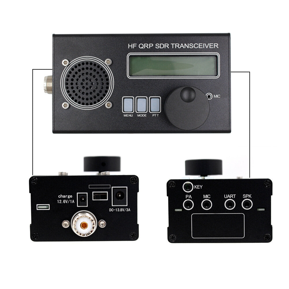 5-10w usdx usdr hf qrp sdr transceiver ssb/cw transceiver 8-band dsp sdr + microphone +battery + charger