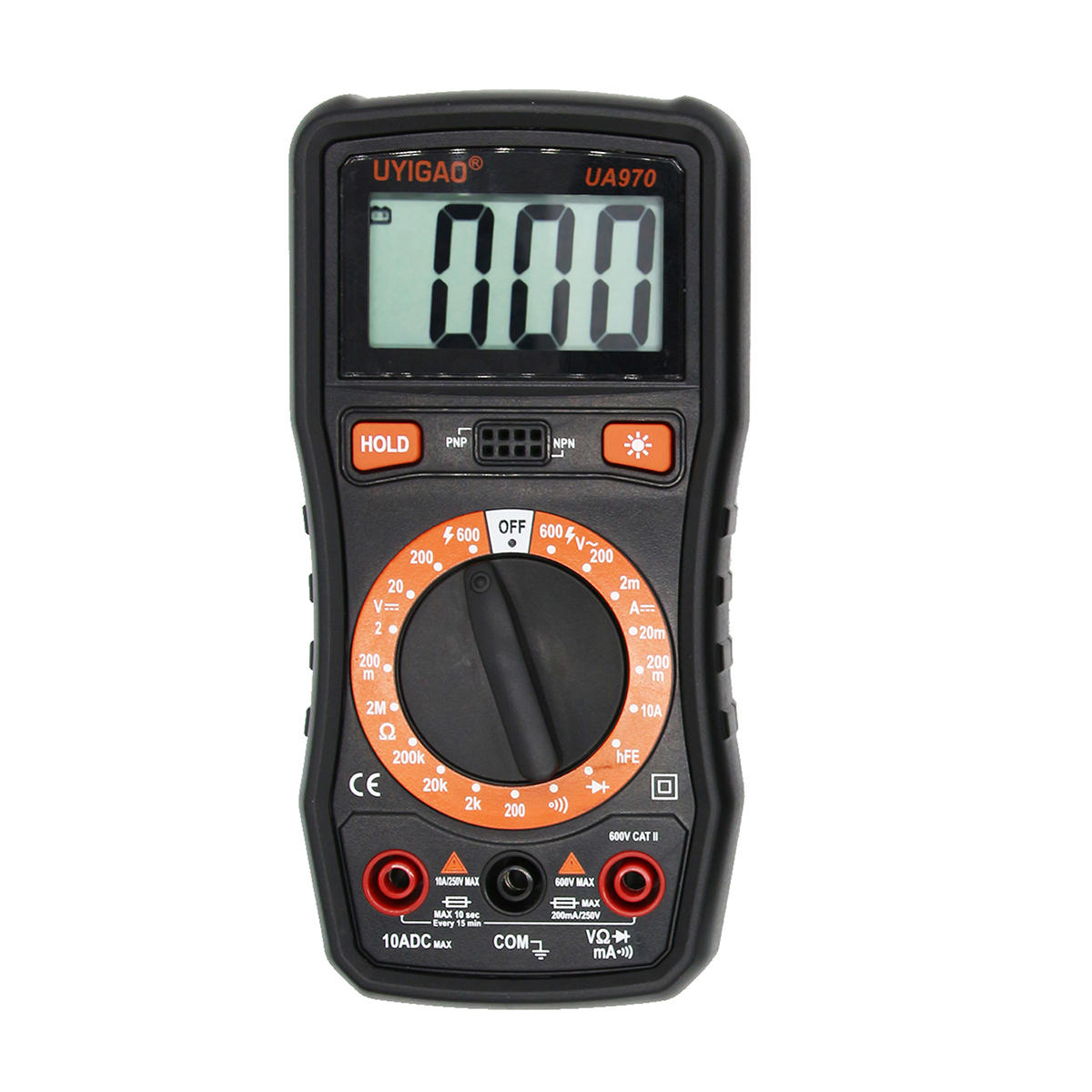 uyigao ua971 lcd voltmeter ampèremeter multimeter temperatuur diode tester met temperatuurmeting