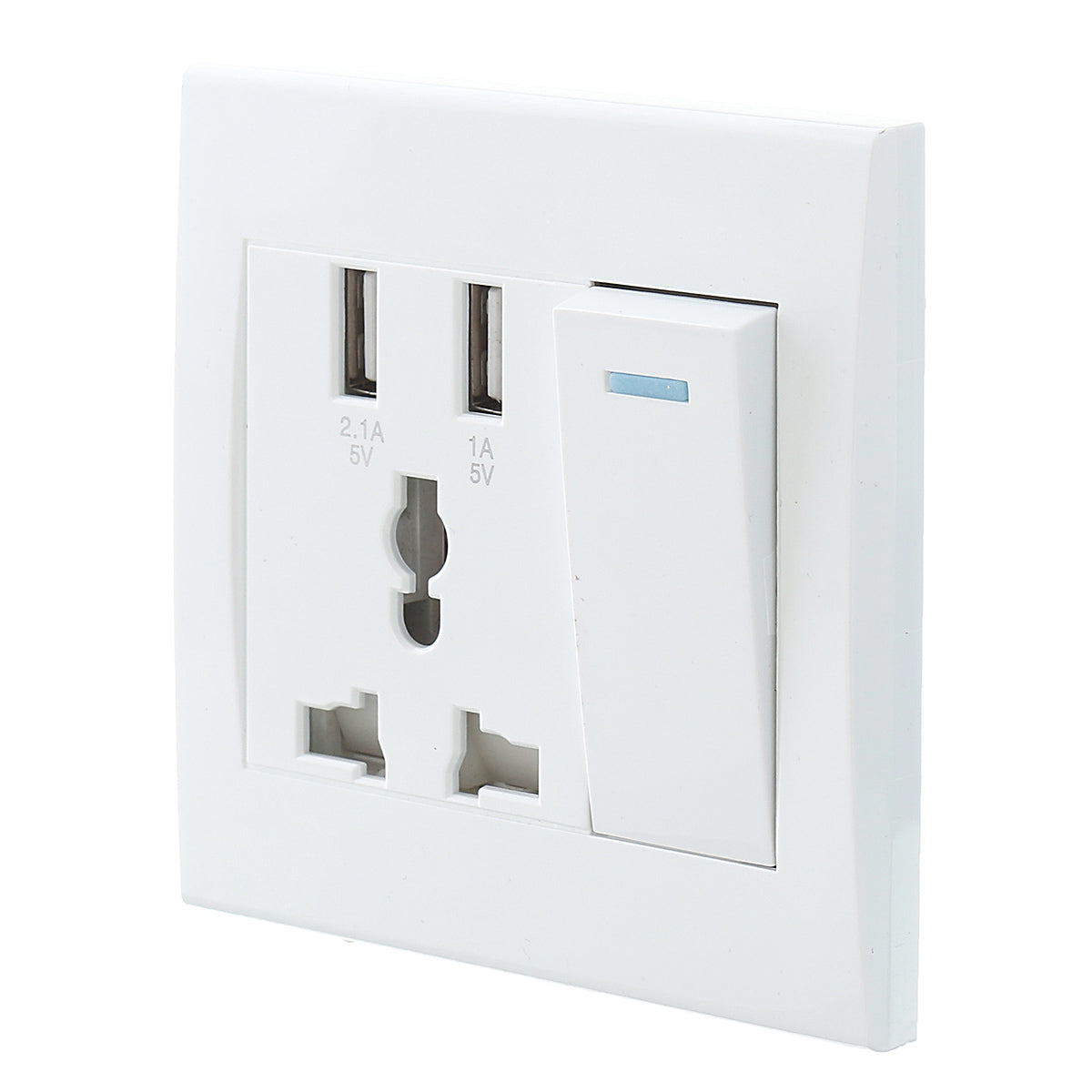 10a dubbele usb-stekker stopcontact muur ac dc lader schakelaar stopcontact adapterpoort