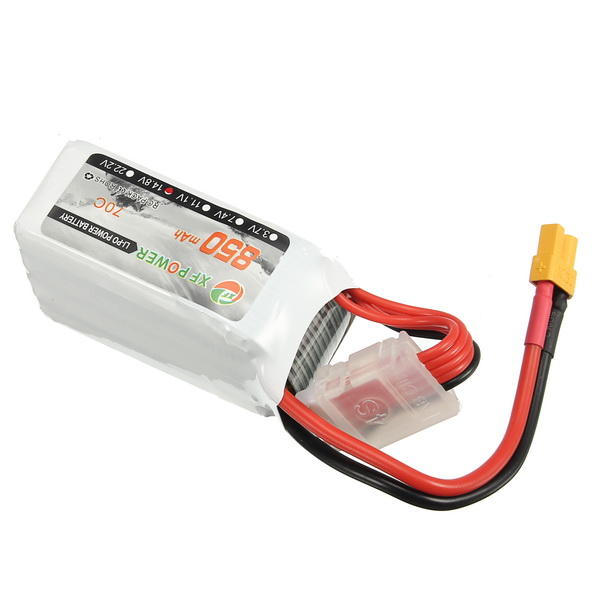 4 stuks xf power 14.8v 850mah 4s 70c lipo batterij xt30 plug