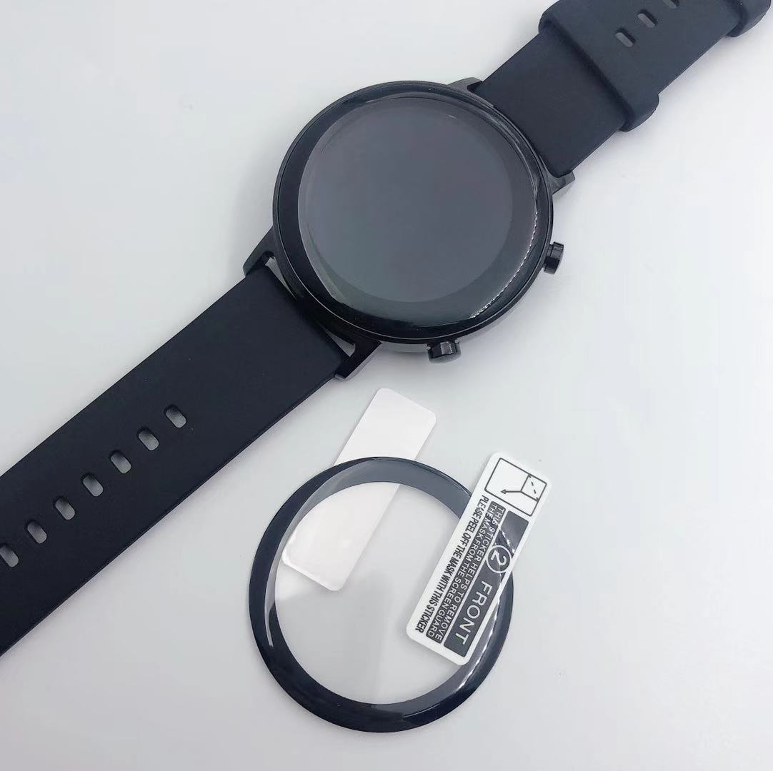 1 stks/2 stks gebogen full-screen thermische buigende film horloge screen protector voor huawei horloge gt2 46mm/42mm smart watch