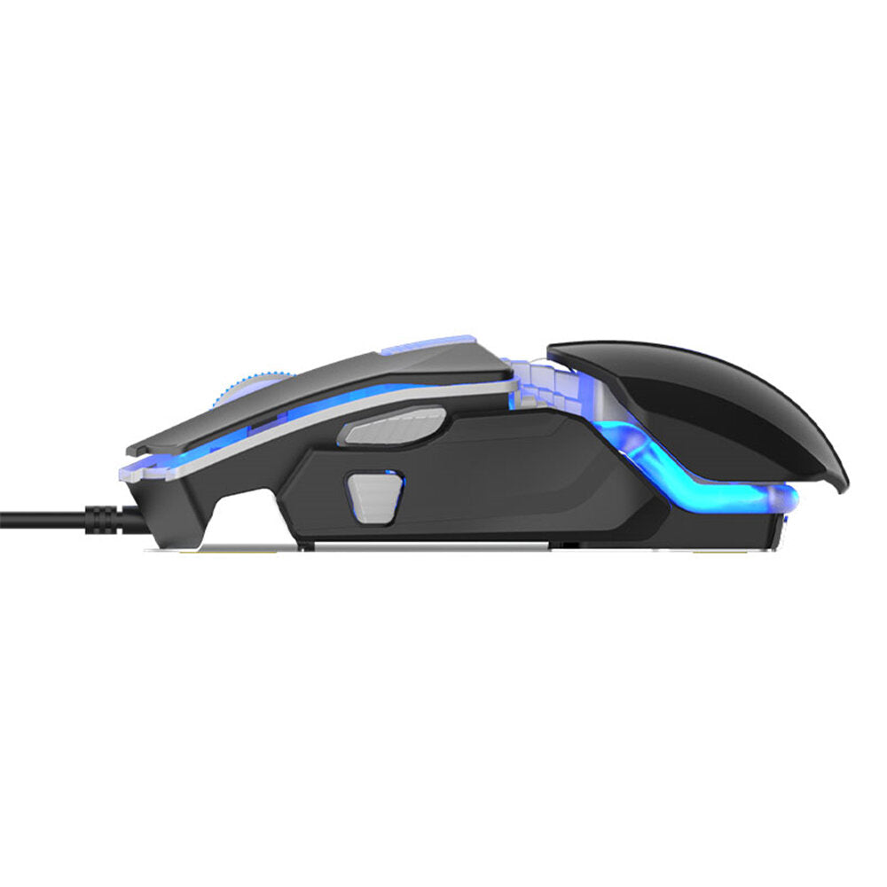 aula h508 wired gaming mouse side wings vervangbare 7 knoppen 4800 dpi ergonomische usb muis optische backlight mause voor desktop laptop gamer