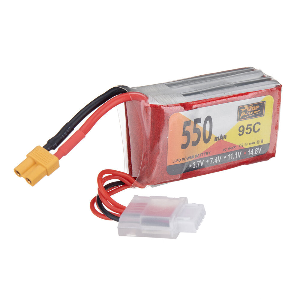 zop power 14.8v 550mah 95c 4s lipo-batterij xt30 stekker voor rc drone