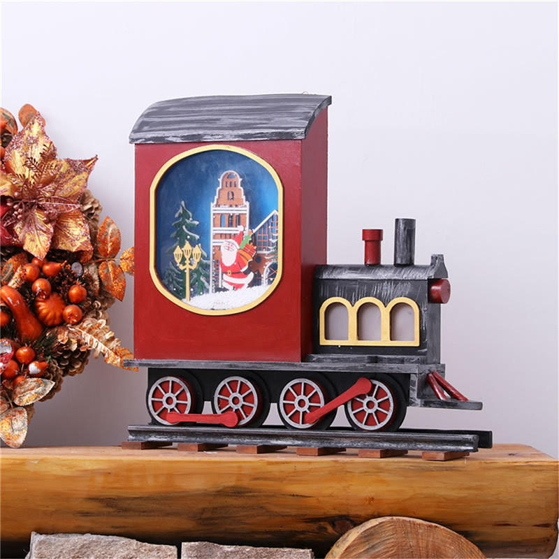 kerstmis party home decoration opknoping sneeuwval muziek locomotief speelgoed voor kinderen kinderen gift