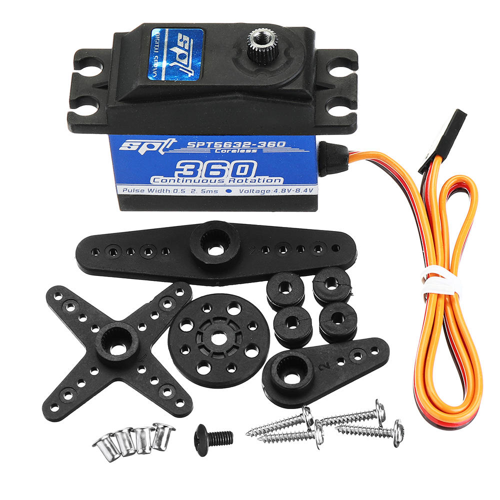 spt servo spt5632-360 coreless digital servo metal gear lager torque lineaire verandering voor rc robot