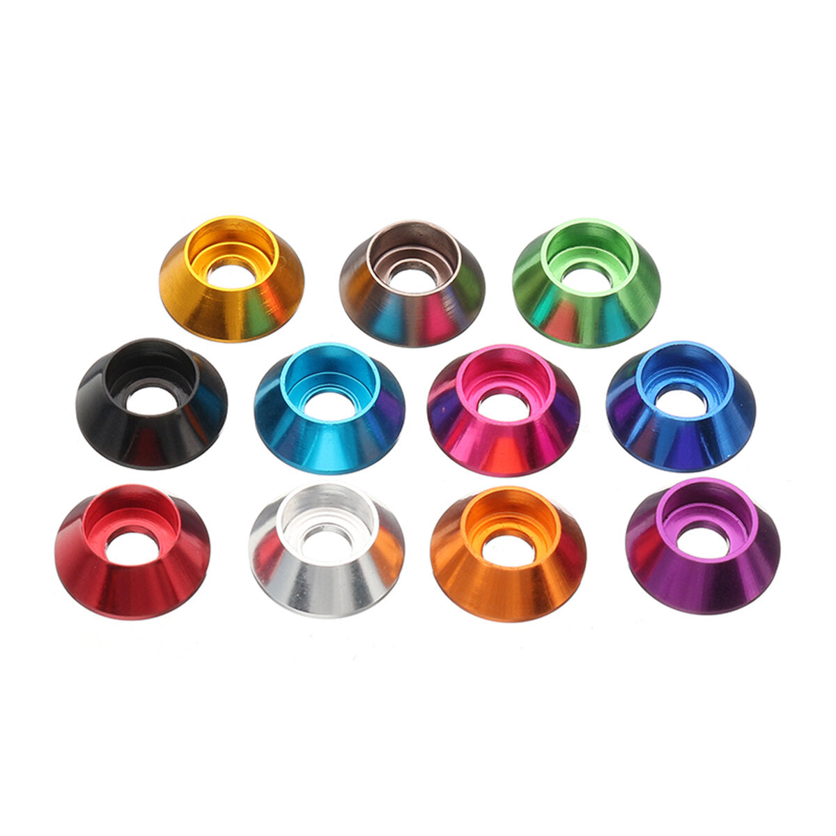 m2an2 10-delig m2-kopschroef pakkingringmoeren aluminium multicolor optioneel