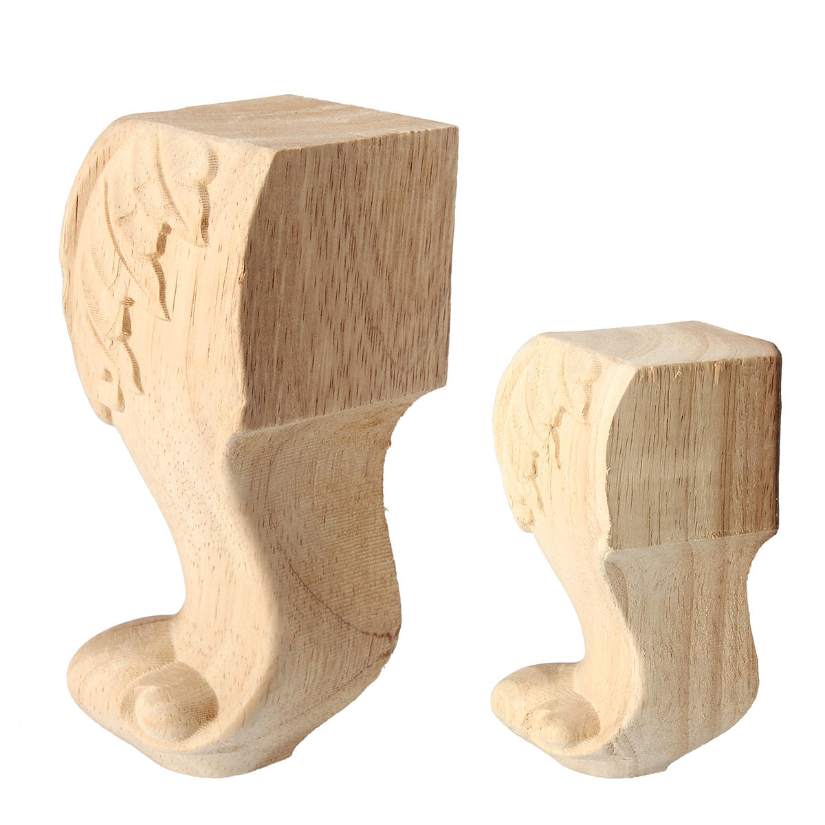 4 stuks 10/15 cm europese massief hout applique carving meubels voet benen ongeverfd kabinet voeten decal