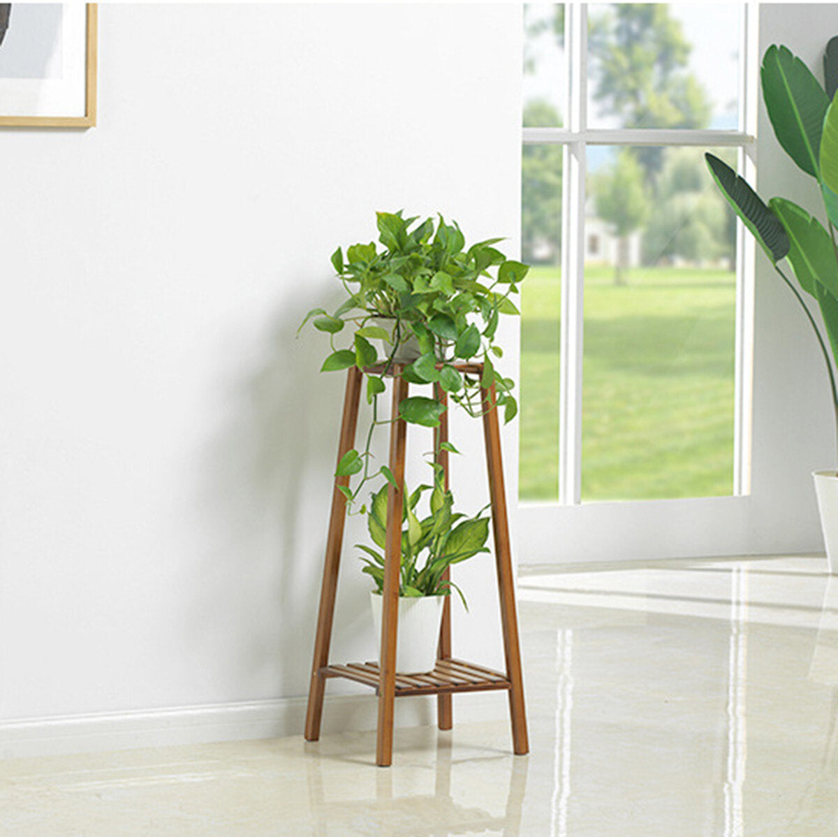 2/3/4 tiers ladder plant stand bloempot houten opbergrek plank houder home office garden decor