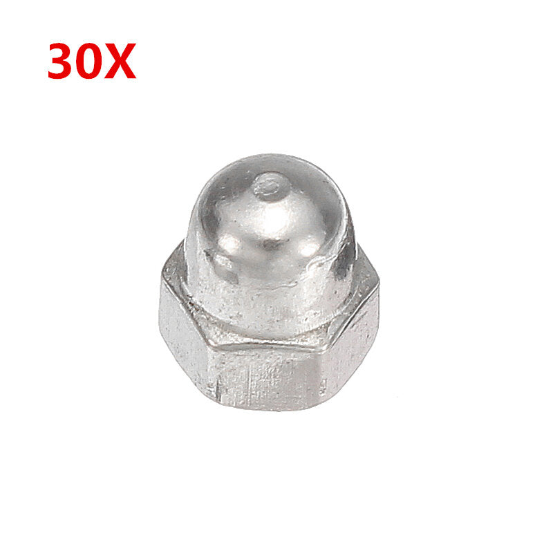 m3sn6 30 stuks m3 304 rvs dome hoofddop acorn hex nuts draad decor cover noten