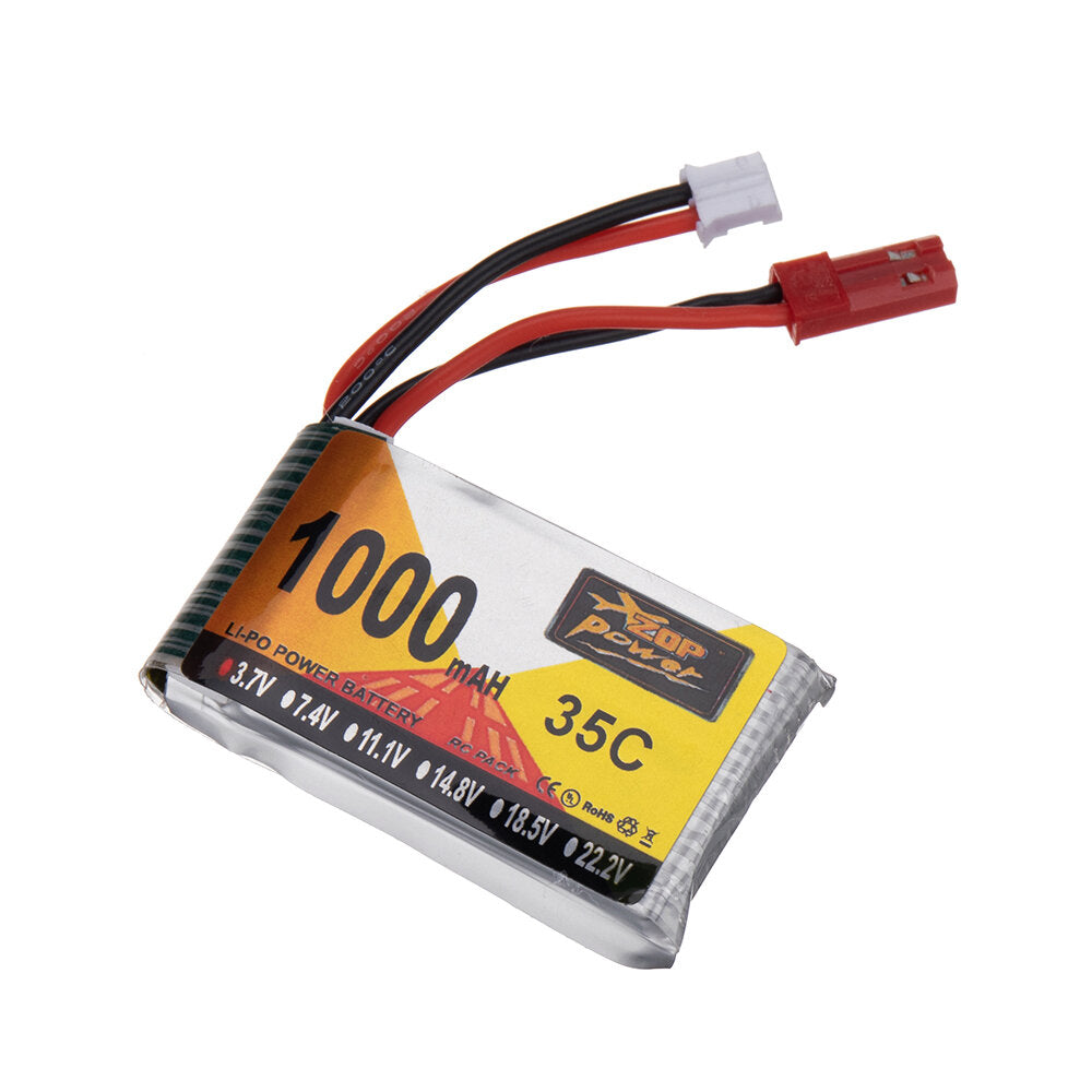 5 stuks zop power 3.7 v 1000 mah 35c 1s lipo batterij jst ph2.0 plug voor rc drone