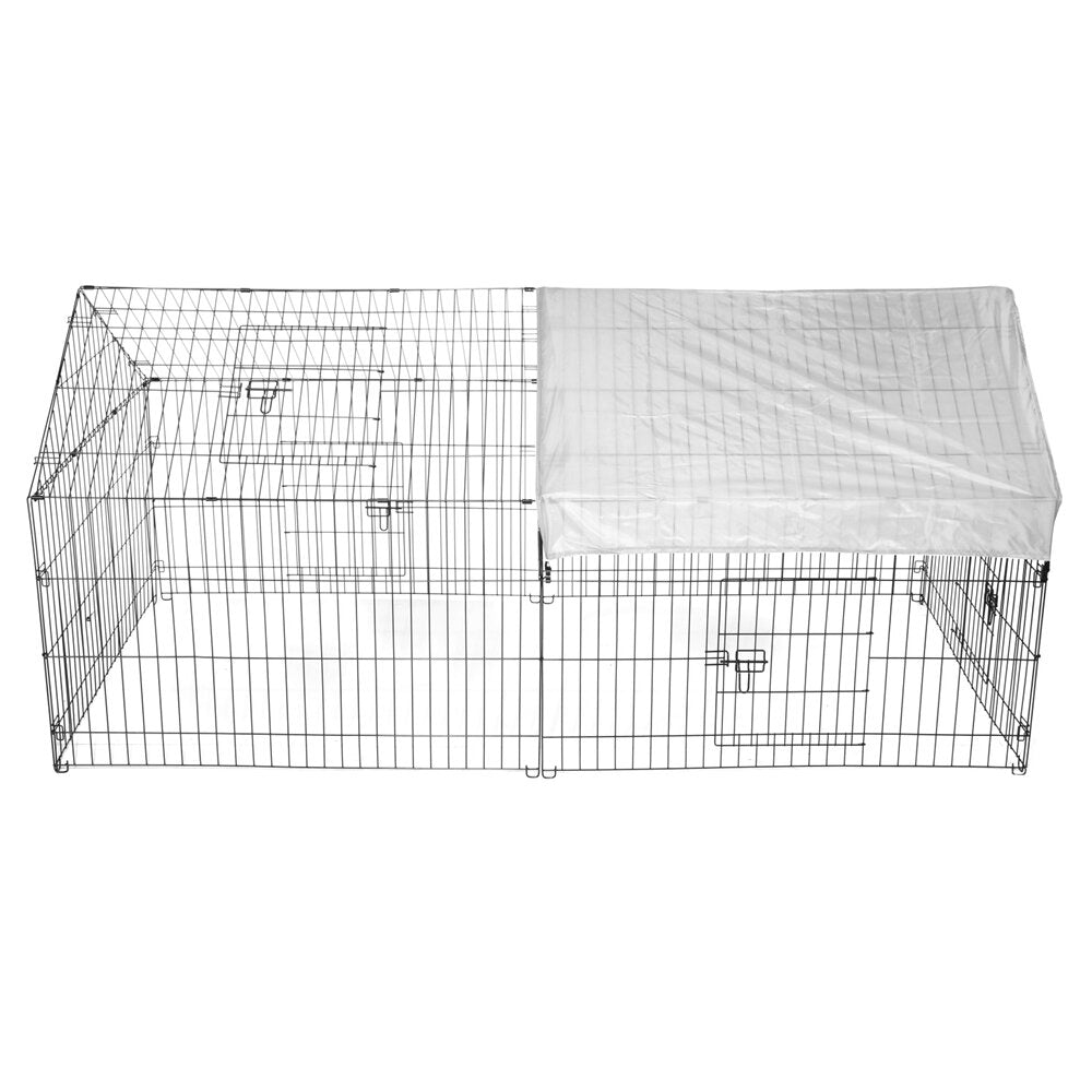 pawgiant kippenhok run cage upgrade 86.6 × 40 × 38 metalen kip hek pen huisdier box behuizingen met bescherming cover & grond nagel. kooi binnen buiten tuin voor kleine dieren kat kip eend konijn