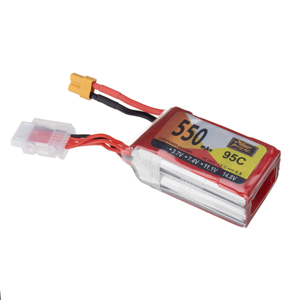 zop power 14.8v 550mah 95c 4s lipo-batterij xt30 stekker voor rc drone