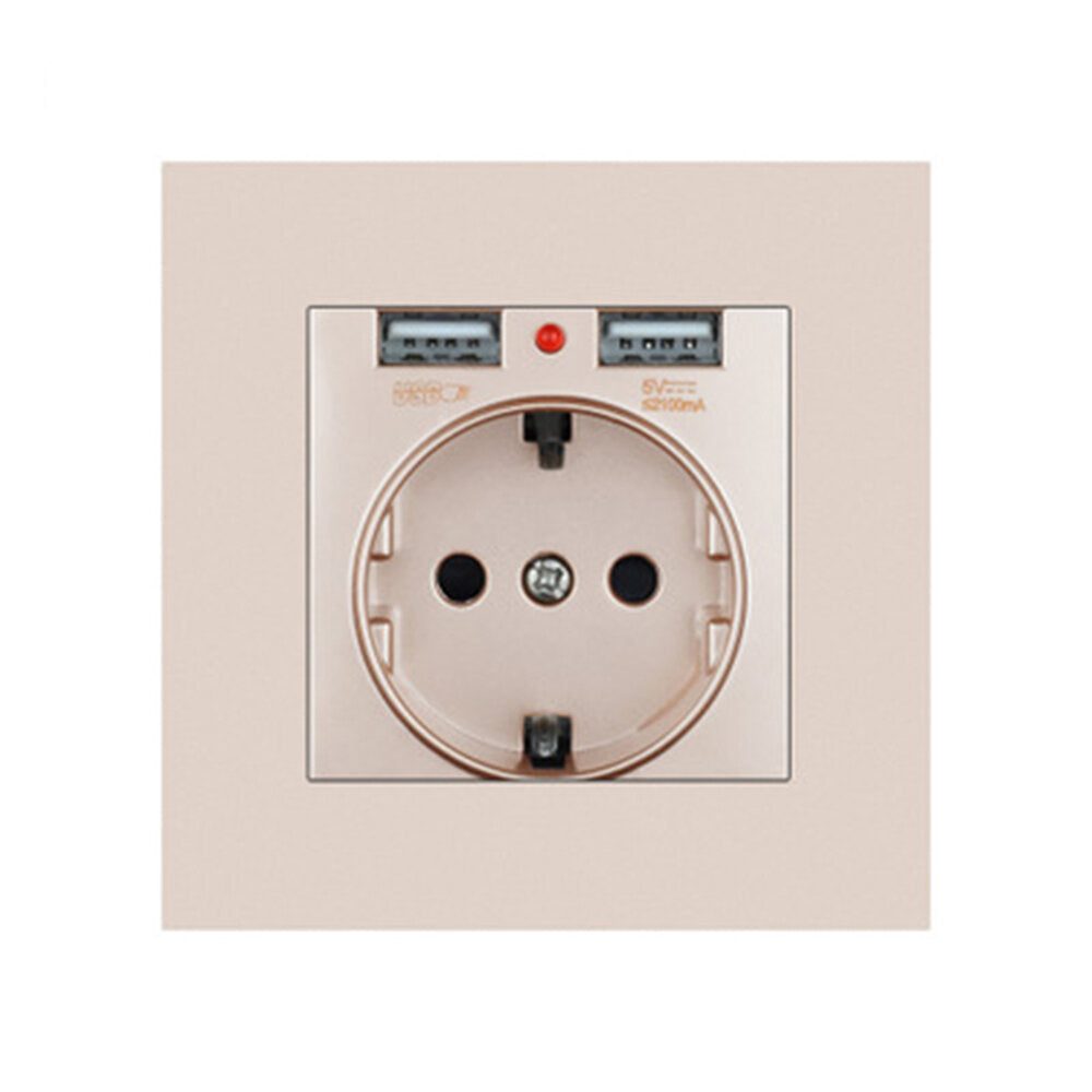 16a 250v usb-stopcontact stopcontact eu-standaard met 2 usb-poorten power panel smart led aan uit stopcontact