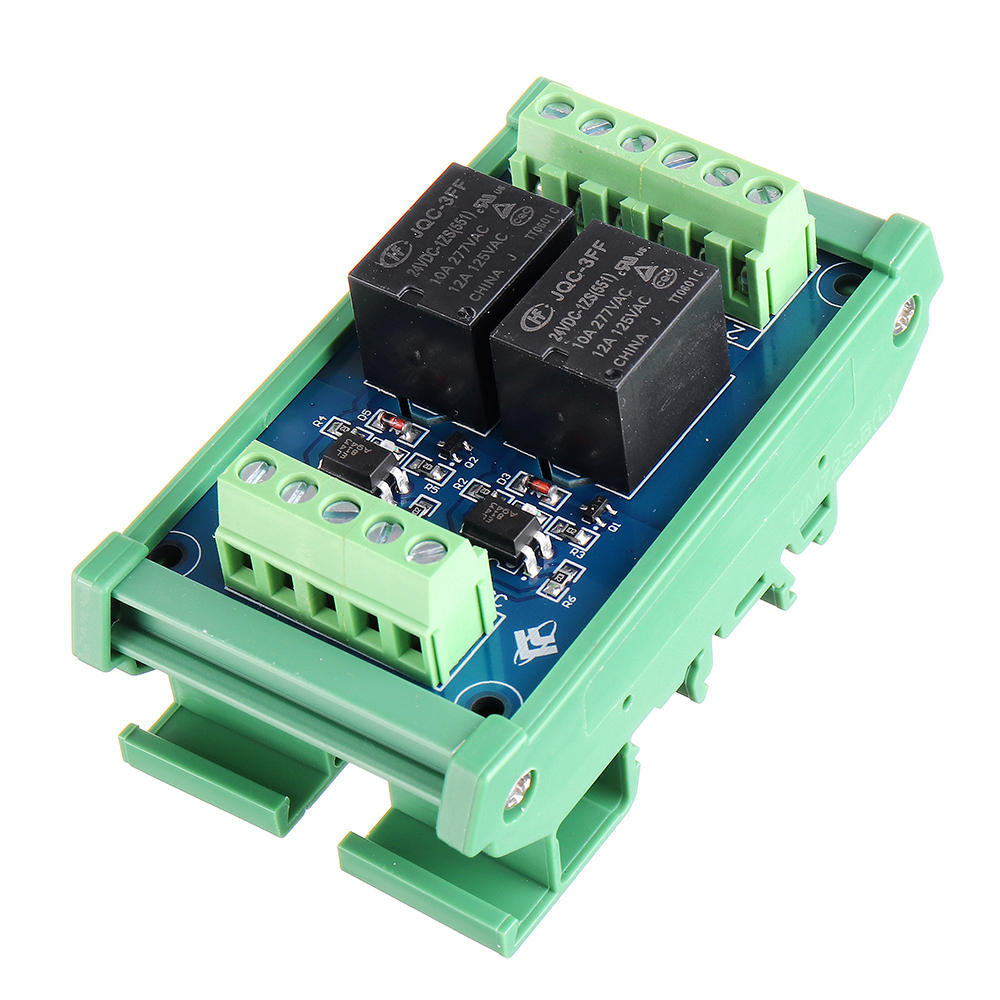 2ch kanaal optocoupler isolatie relaismodule 5v/12 v / 24 v scm plc signaalversterker board