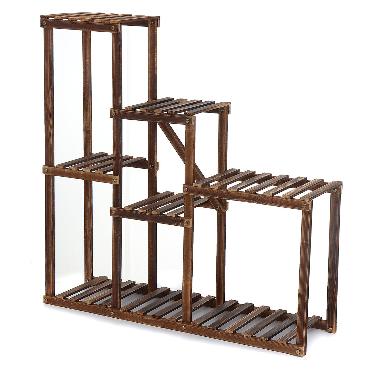 5 lagen premium houten plant stand multifunctioneel opbergrek display bloempot