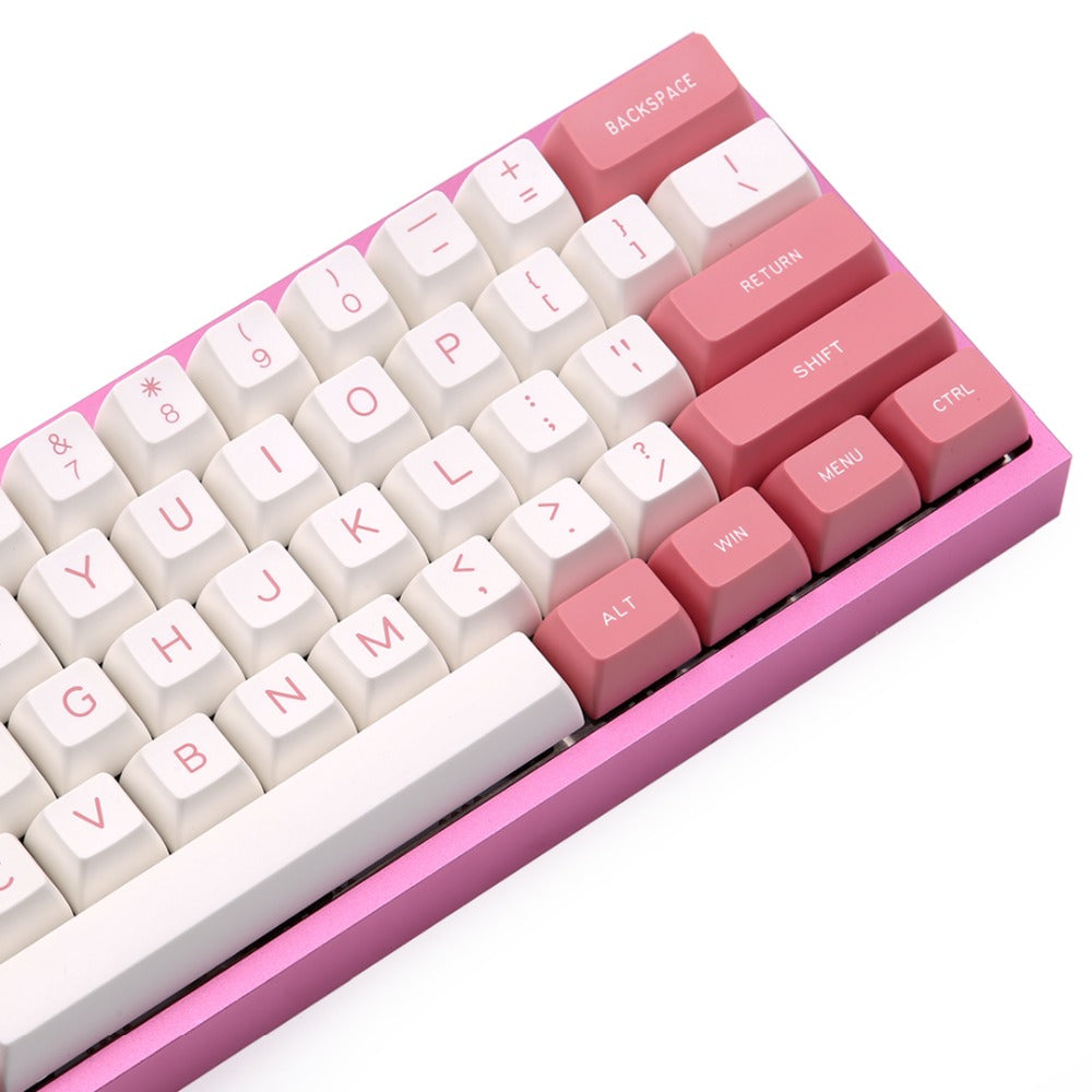 maxkey 108 toetsen roze & witte keycap set sa profiel abs keycaps voor mechanisch toetsenbord