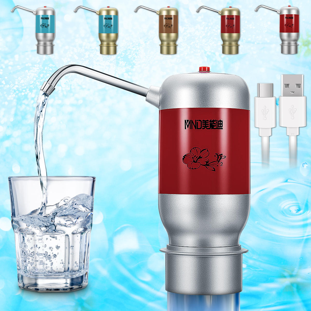 elektrische automatische waterpompdispenser gallonfles drinken met usb-kabel draagbare schakelaar