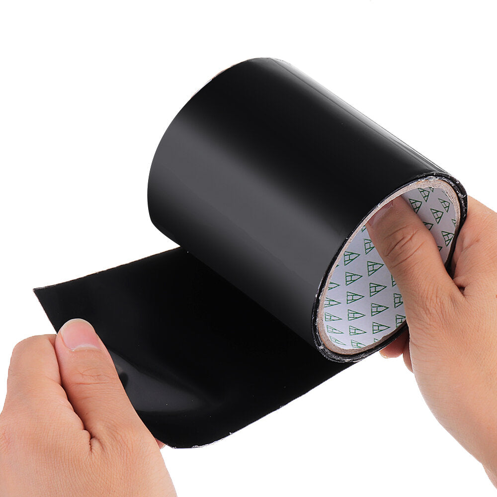 150x30 cm pvc zwart / wit super fix sterke waterdichte plakband pijp reparatie tape zelf fixeerbare tape stop lek afdichting isolerende tape