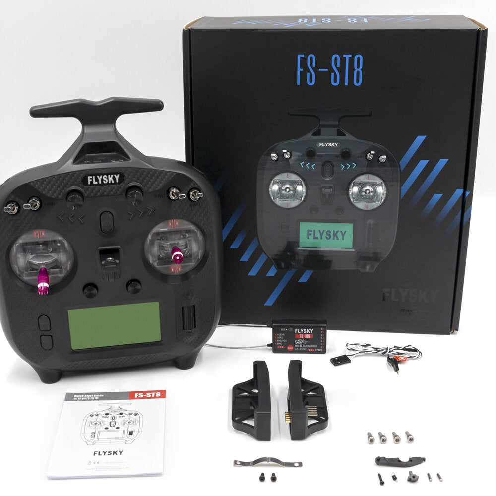 flysky fs-st8 2.4ghz 8ch ant radiozender met fs-sr8 rc-ontvanger voor rc drone auto boot robot