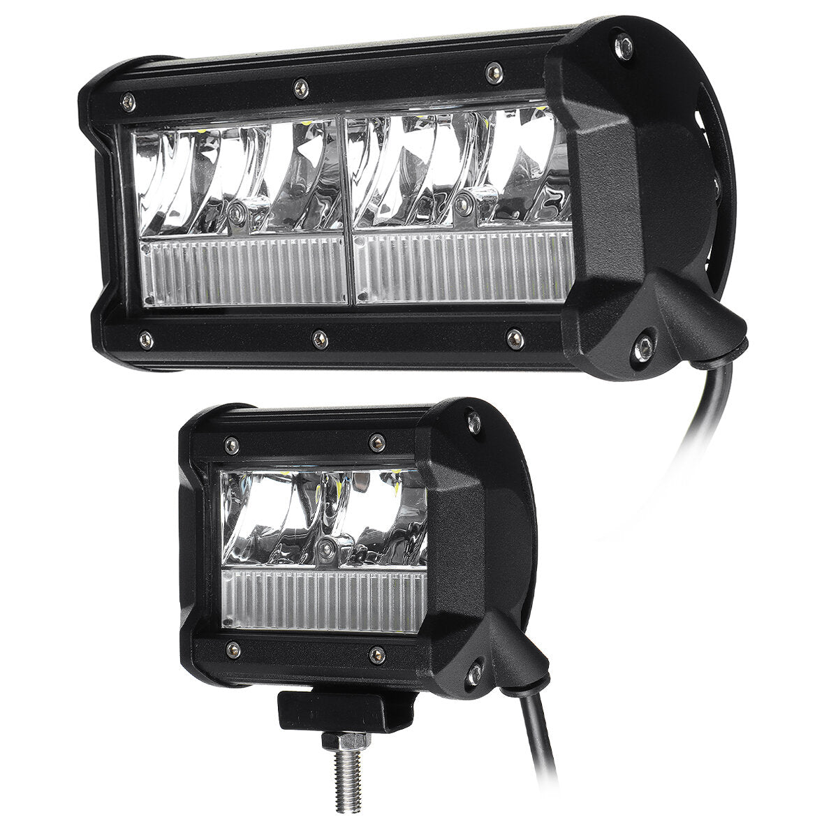 9-32v 4 inch / 7 inch led werklamp aluminium wit bar spot flood combo mist driving light offroad