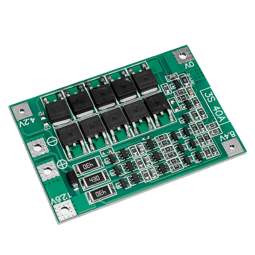 bms 3s 40a 18650 lithiumbatterijlader beschermingsbord 11.1v 12.6v pcb voor boormotor met balans