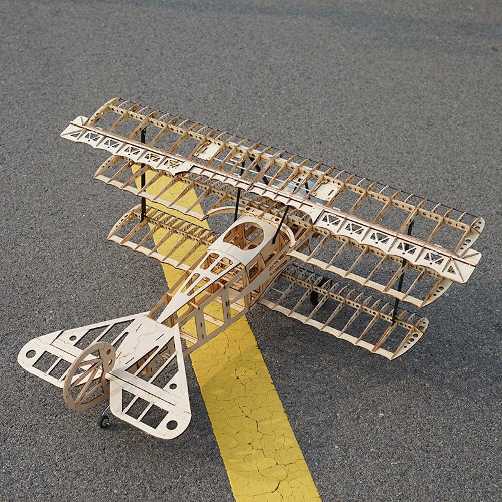 jwrc fokker dr.1 red baron 1020mm wingspan balsa wood triplane rc airplane warbird kit