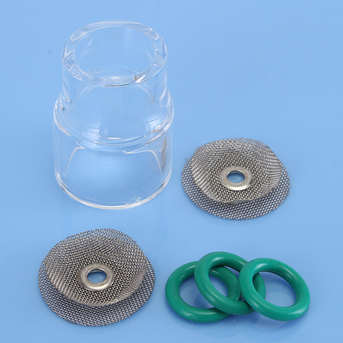 6 stuks tig lastoorts gas lens kit glazen pyrex cup voor wp-9 & wp-17