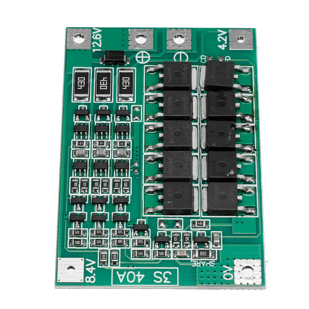 bms 3s 40a 18650 lithiumbatterijlader beschermingsbord 11.1v 12.6v pcb voor boormotor met balans