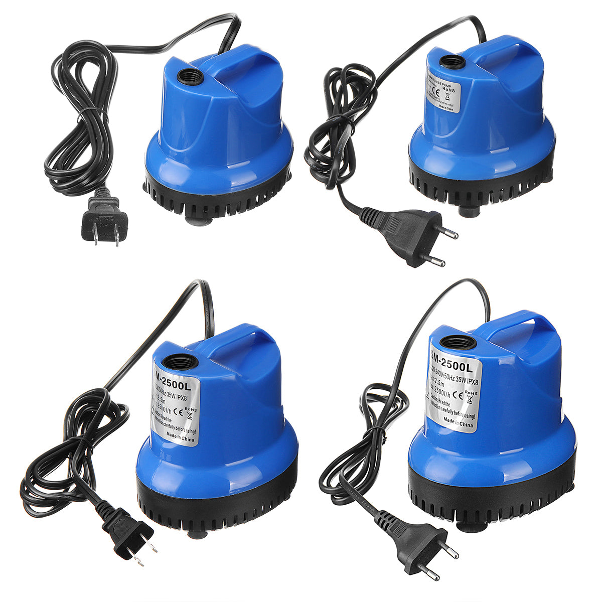 110 v/220 v-240 v dompelpomp aquarium aquarium vijver fontein uitloop waterpomp